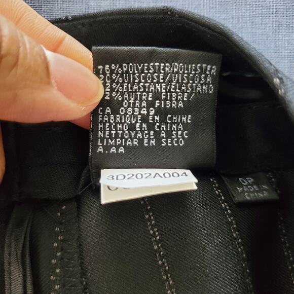 Anne Klein Black Striped Pantsuit 0P - Picture 15 of 15